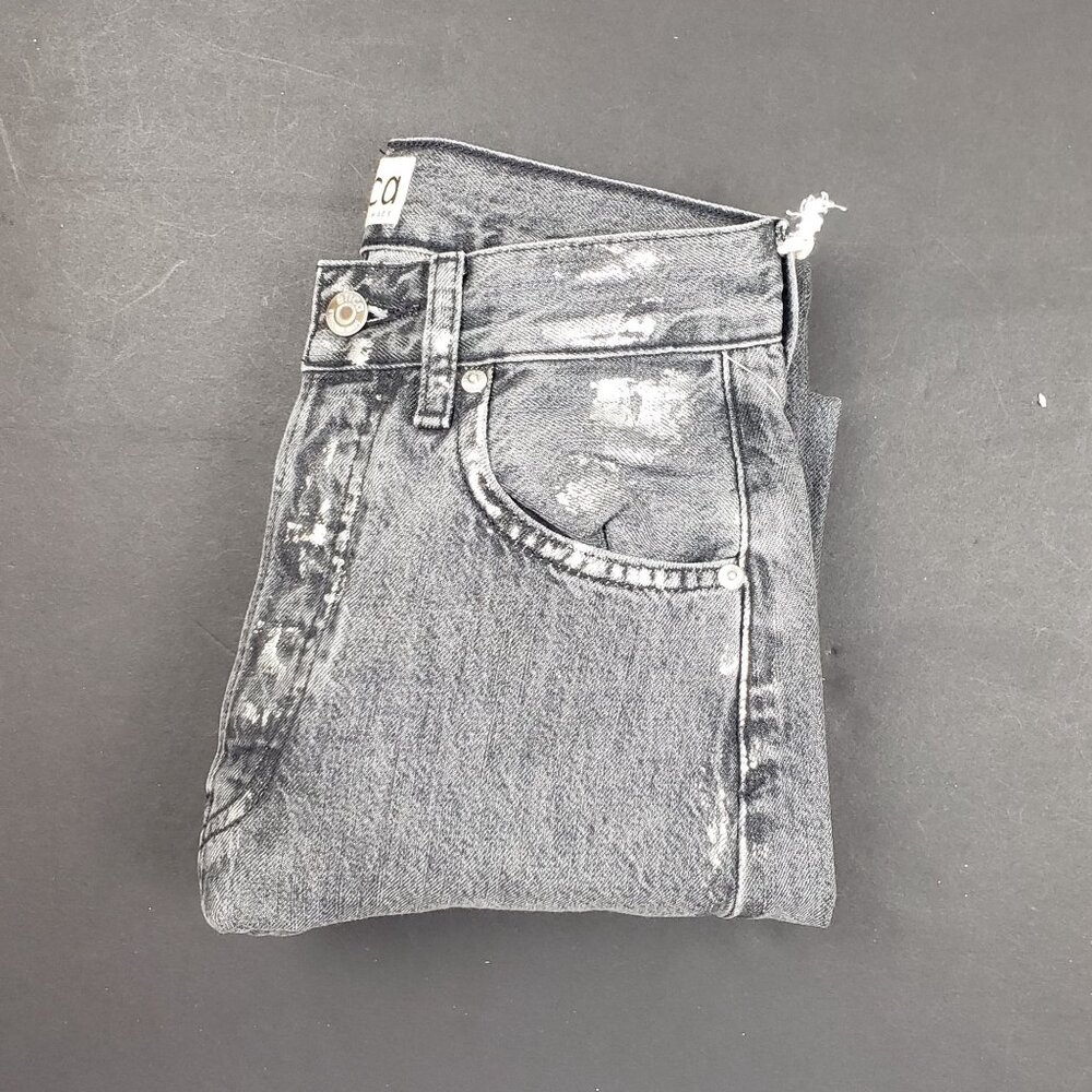 Anthropologie Etica Marley Ultra High Rise Baggy Jeans Women's Sz 24 Icicle Grey - Picture 16 of 16